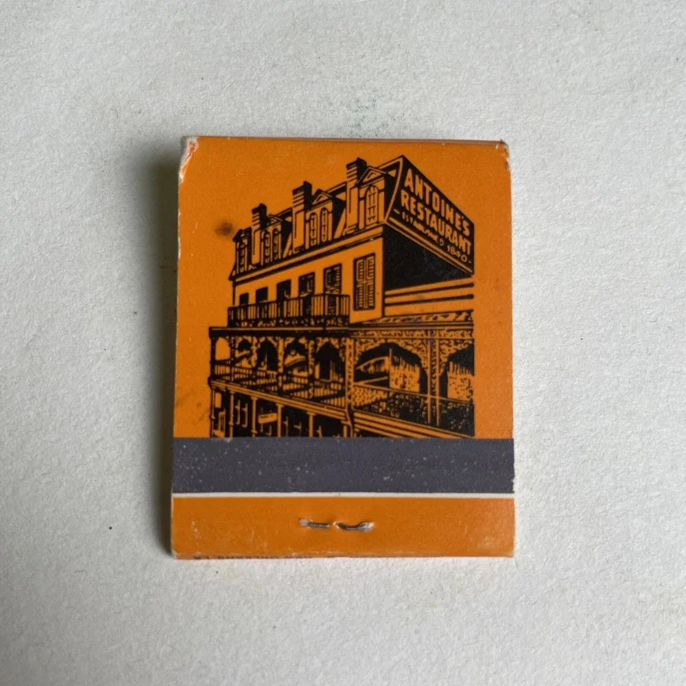 Vintage 1930 Restraunt Matchbook Antoine 713 St Louis St French New Orleans